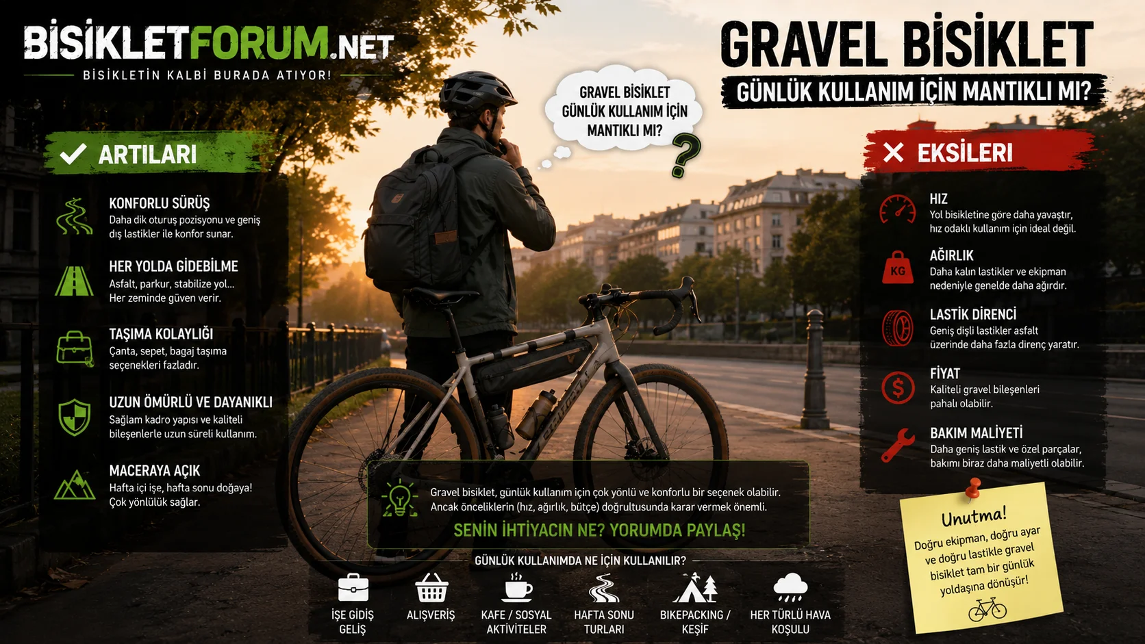 Gravel bisiklet günlük ulaşım için mantıklı mı BisikletForum.net.webp